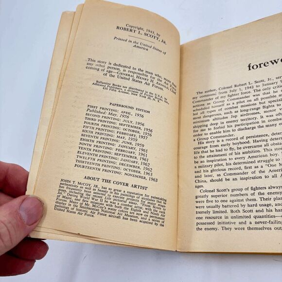 God is My Co-pilot, By Col. Robert L. Scott, PB 1957 printing - Picture 5 of 6